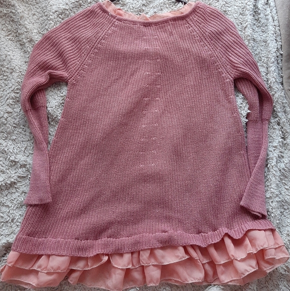 59 seconds - Frilled trim rabbit print knit tunic - Picture 4 of 4